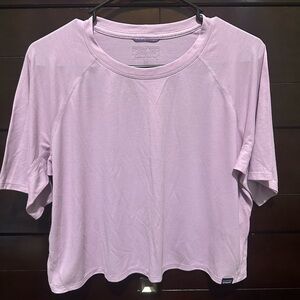 Patagonia Light Purple Short Sleeve {Crop} Tee